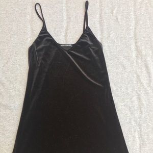 Black Brandy Melville velvet slip dress
